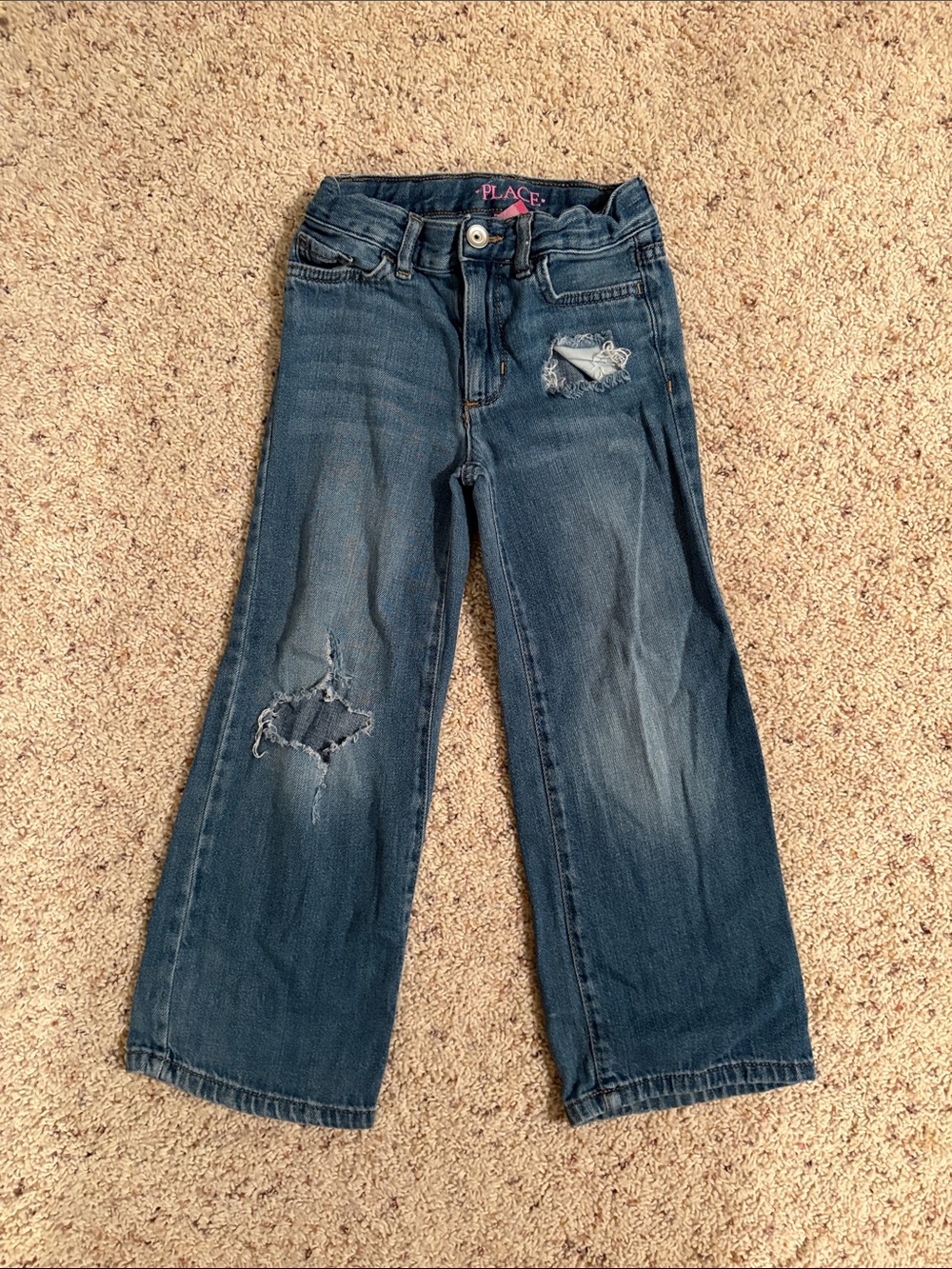 The Children's Place Blue Distressed Girls' Jeans bootleg.